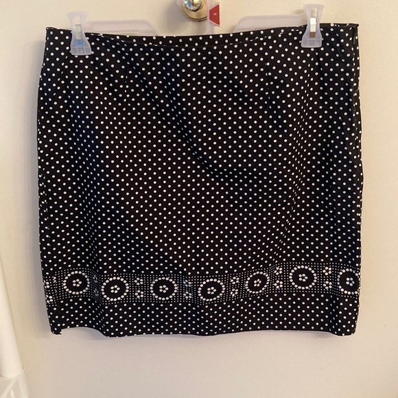 SO real so right polka dotted springy cotton midi skirt Sz 15 - Picture 1 of 4